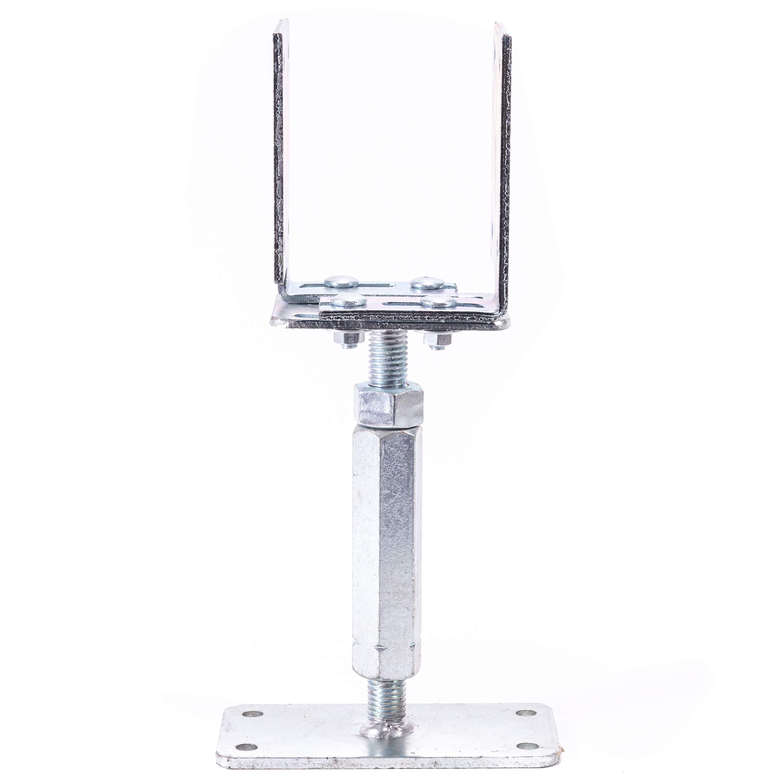 10 x Pfostenträger U-Form verstellbar Stahl verzinkt 80–175 mm Aufnahme 160–220 mm Höhe Pfostenanker zum Aufdübeln für Holzpfosten Zaun Carport