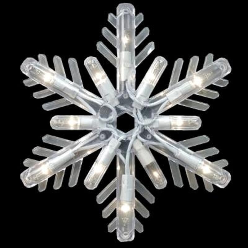 GE 8 ct 7" Elegant twinkling snowflake Icicle Lights - clear