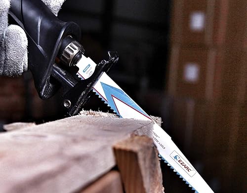 Miniatura 3 de EZARC Hojas de sierra recíproca de 9 pulgadas, hojas de sierra de sable de cobalto bimetálicas para demolición de madera y metal 5+8TPI R936DV