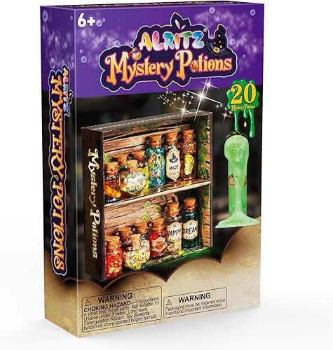Miniatura 8 de Alritz Kit de pociones misteriosas para niños, 20 botellas de poción de bruja de mezcla mágica, decoraciones para el día de la madre, mesa de