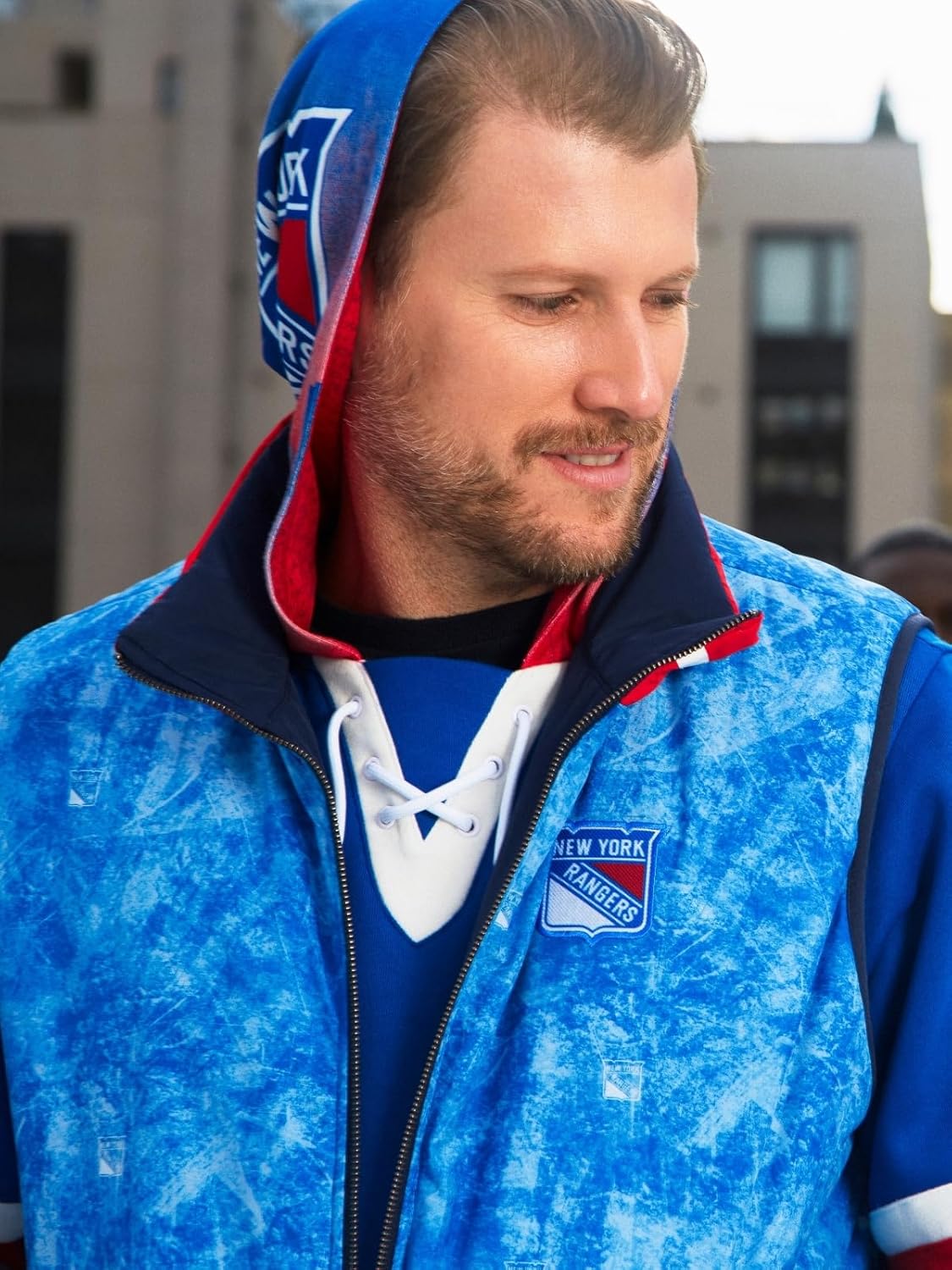 NHL unisex-adult New York Rangers Lace Up Hoode - Image 2