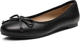 Damen Ballerinas flach klassisch, Elegante und Bequeme Ballettschuhe mit Schleifenbesatz