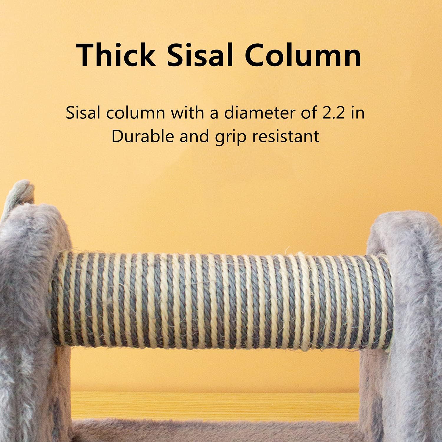review Cat Scratching Post, Natural Sisal Scratch Pole Claw Scratcher with Spring Interactive Tail, Rat/Lion Scratcher Cat Furniture for Indoor Cats and Kittens (Lion)