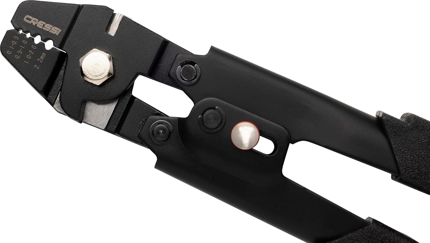 Cressi Speargun Line Crimping Tool - High-Carbon Stainless Steel - Integrated Cutter Blade - Designed in Italy