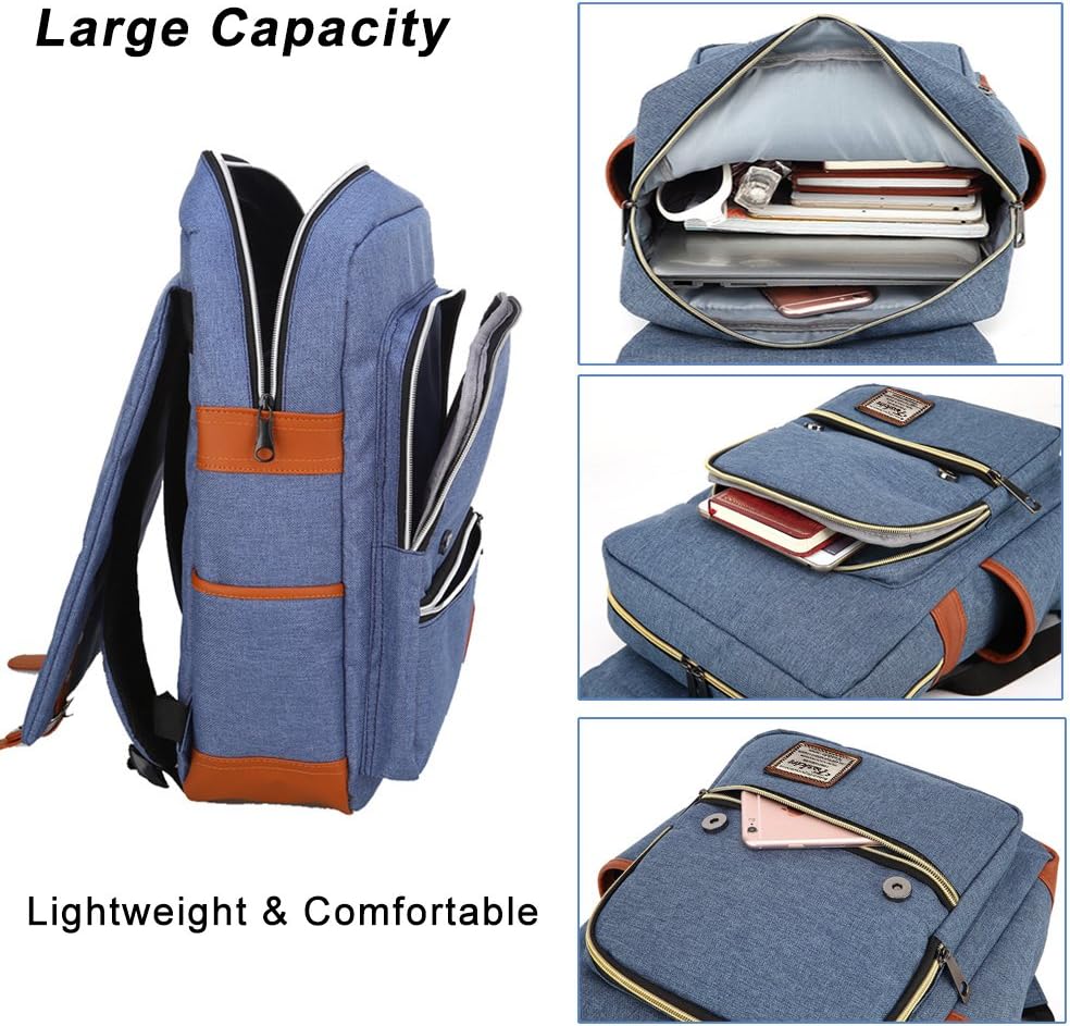 Slim Laptop Backpack for Women, Fashion Travel Rucksack College School Bookbag