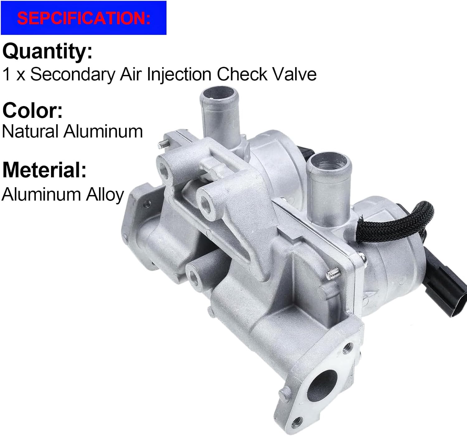 SMMS Secondary Air Injection Check Valve 911-643 Compatible with Toyota Lexus LX570 Land Cruiser Sequoia Tundra V8 5.7L - 2008-2019, Replaces OE: 25701-38064 2570138060 2570138063