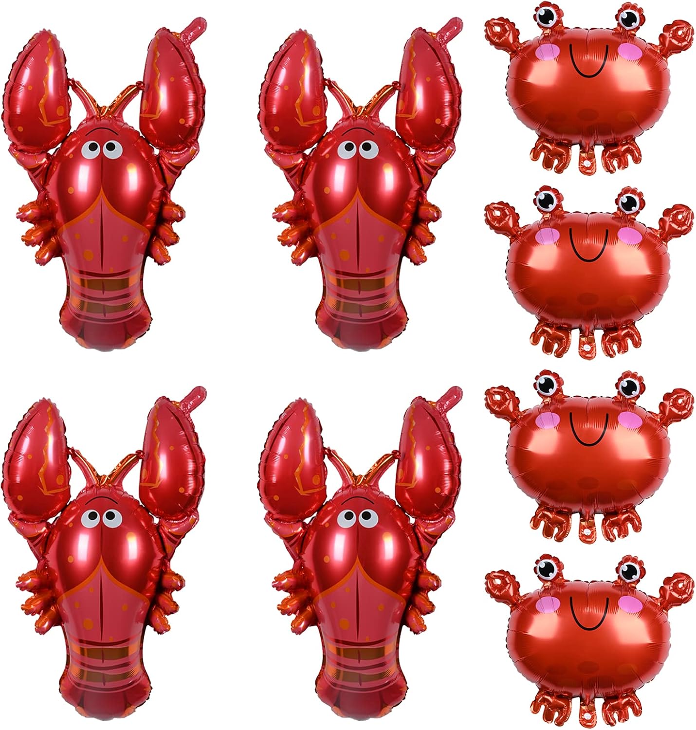 Amazon ロブスターカニパーティーバルーン 8個 誕生日 結婚式 BBQ ベビーシャワー 独身最後の集まり 子供のパーティーバルーン