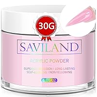 Vista 9 de Saviland Polvo acrílico rosa: 30g Polvo acrílico profesional de color para manicura francesa, arte de uñas DIY, extensión, tallado 3D, larga