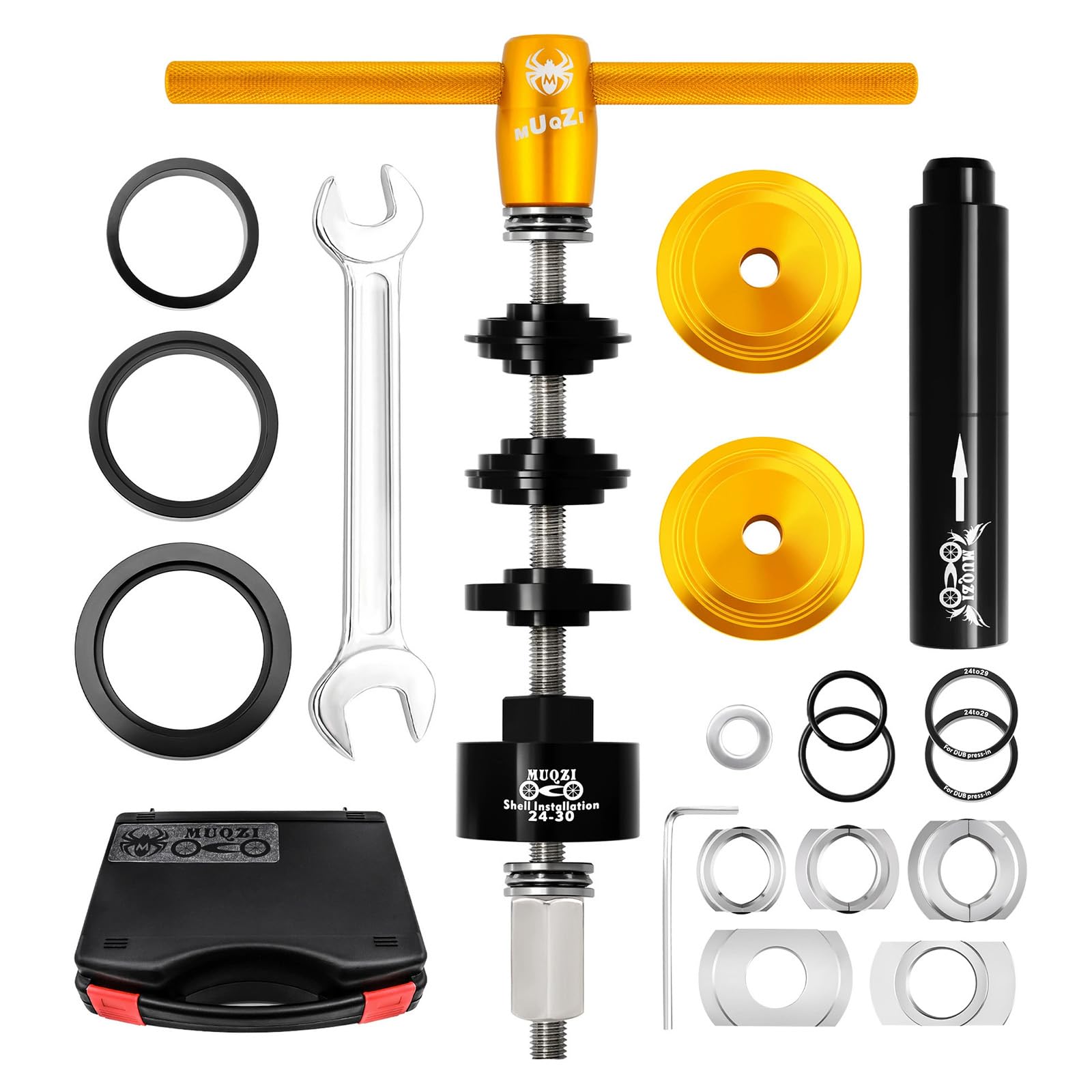 NEWFUN Extractor Rodamientos Bicicleta, Kit de Parte Inferior de Bicicleta, Kit Herramientas Bicicleta, para Montar y Desmontar el Pedalier BB86/30/92/PF30, Pedalier de Bicicleta
