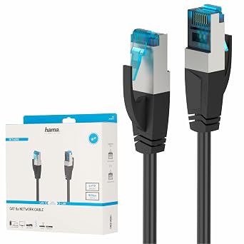 Hama Network Cable, CAT-6a, 10 Gbps, S/FTP, Shielded, 10.00 m