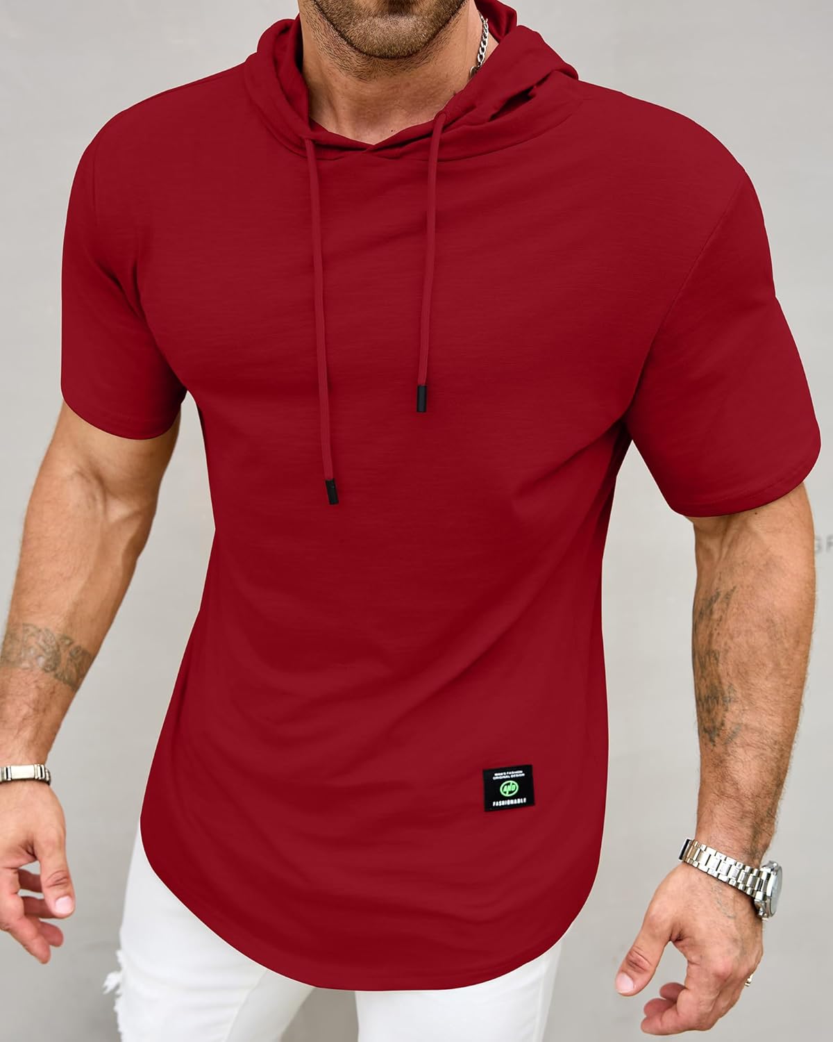 Aiyino Men's S-5XL Athletic Hoodies Sport Sweatshirt Solid Color Fashion Pullover - Image 5