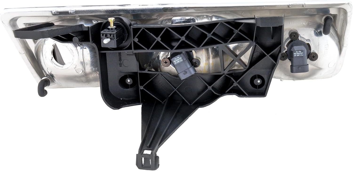 Compatible with 02-04 Vue Front Headlight Headlamp Head Light Lamp Black Trim with Bulb Left Driver Side
