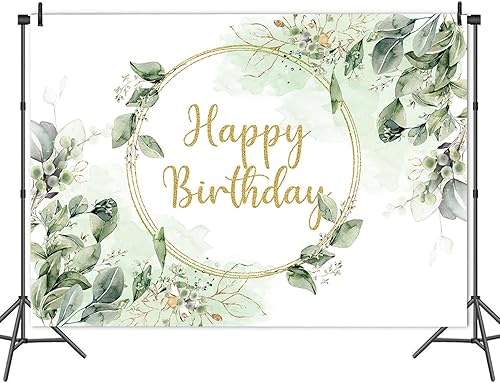 Miniatura 4 de Fondo de fotografía de hojas de eucalipto y suculentas, vegetación, hojas de eucalipto, para decoración de fiesta de cumpleaños, suministros de