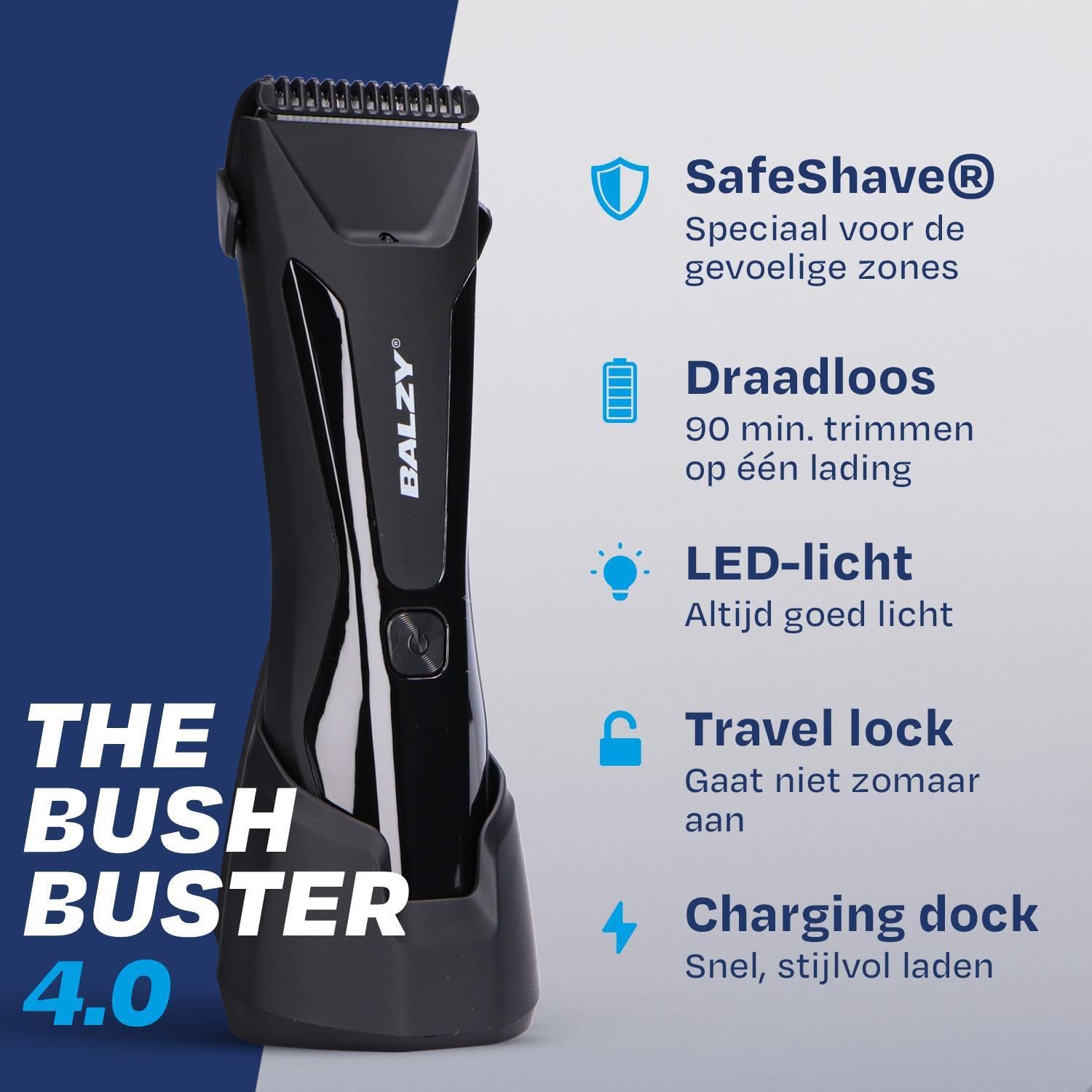 Precision Trim Bundle – BushBuster® 4.0 & SnoutScraper® 2.0 | Cortapelos corporales y Trimmer íntimo para Hombres | Recortador de nariz y oído | Kit de beneficios de aseo