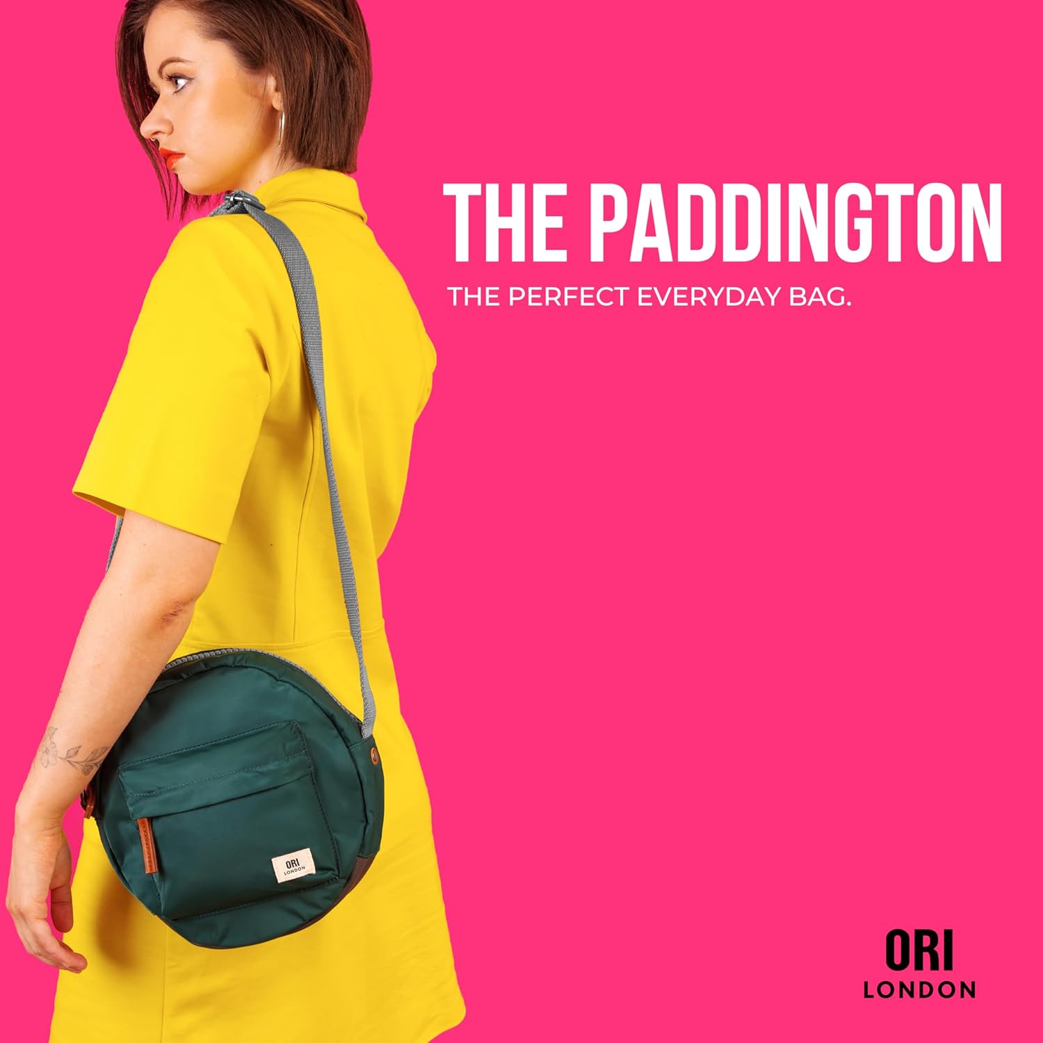 ORI LONDON Crossbody Bag - Small Nylon Crossbody Bags for Women & Men with Chunky Zippers - The Paddington - Image 2