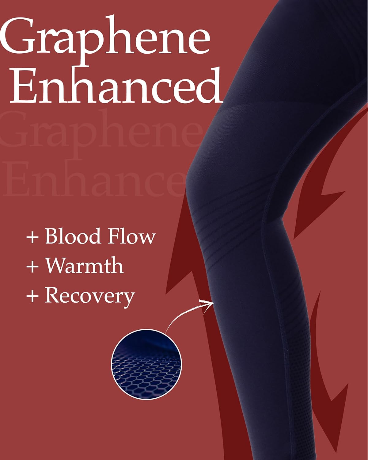 Persephone Recovery Compression Leggings for Women, Graphene-Enhanced Thermal Graduated Support Tights - Image 4