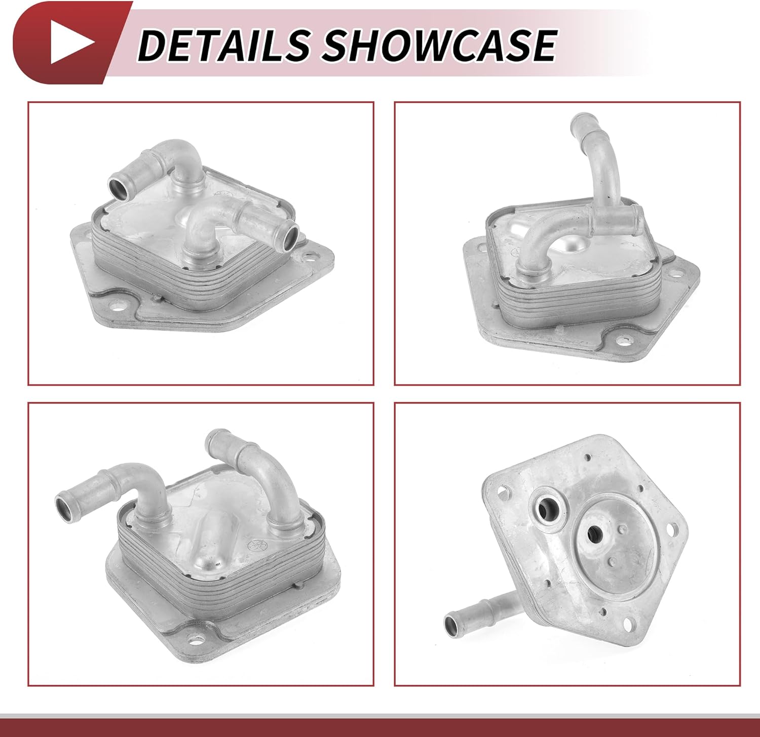 1 Pc Engine Oil Cooler for Honda Fit 2015-2019 Engine Transmission Oil Cooler with O-rings Seal No.255605T0003 Silver Tone Aluminum Alloy