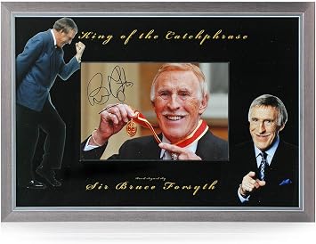 BSM Sir Bruce Forsyth Hand Signed Presentation AFTAL COA