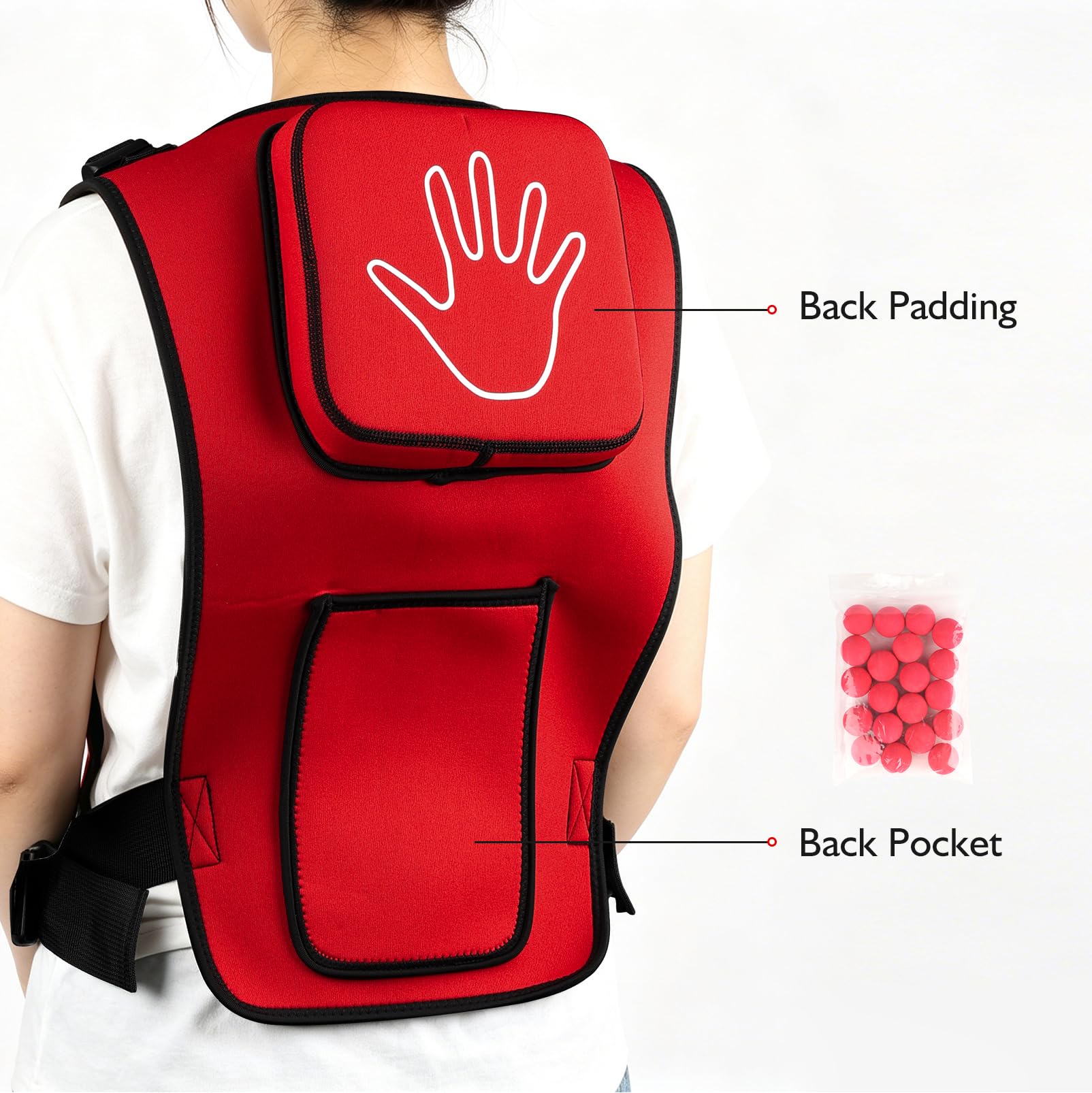 Heimlich - Chaleco de entrenamiento de maniobra para adultos, RCP, simulación de obstrucción de las vías respiratorias, correas de hombro ajustables y cinturón de cintura, entrenador de rescate de