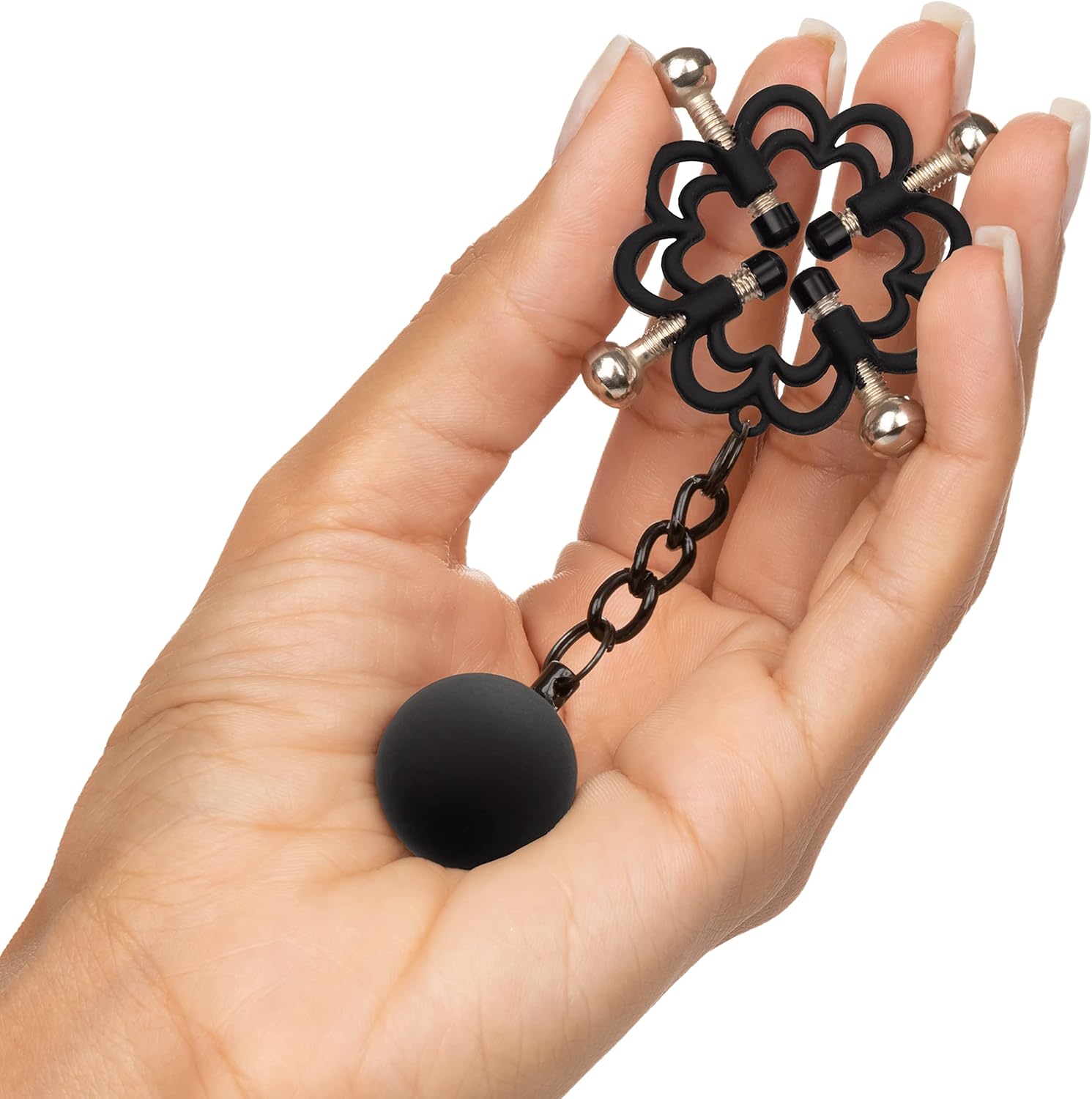 CalExotics Nipple Grips Power Grip 4-Point Weighted Nipple Press, Black (SE-2551-15-2)