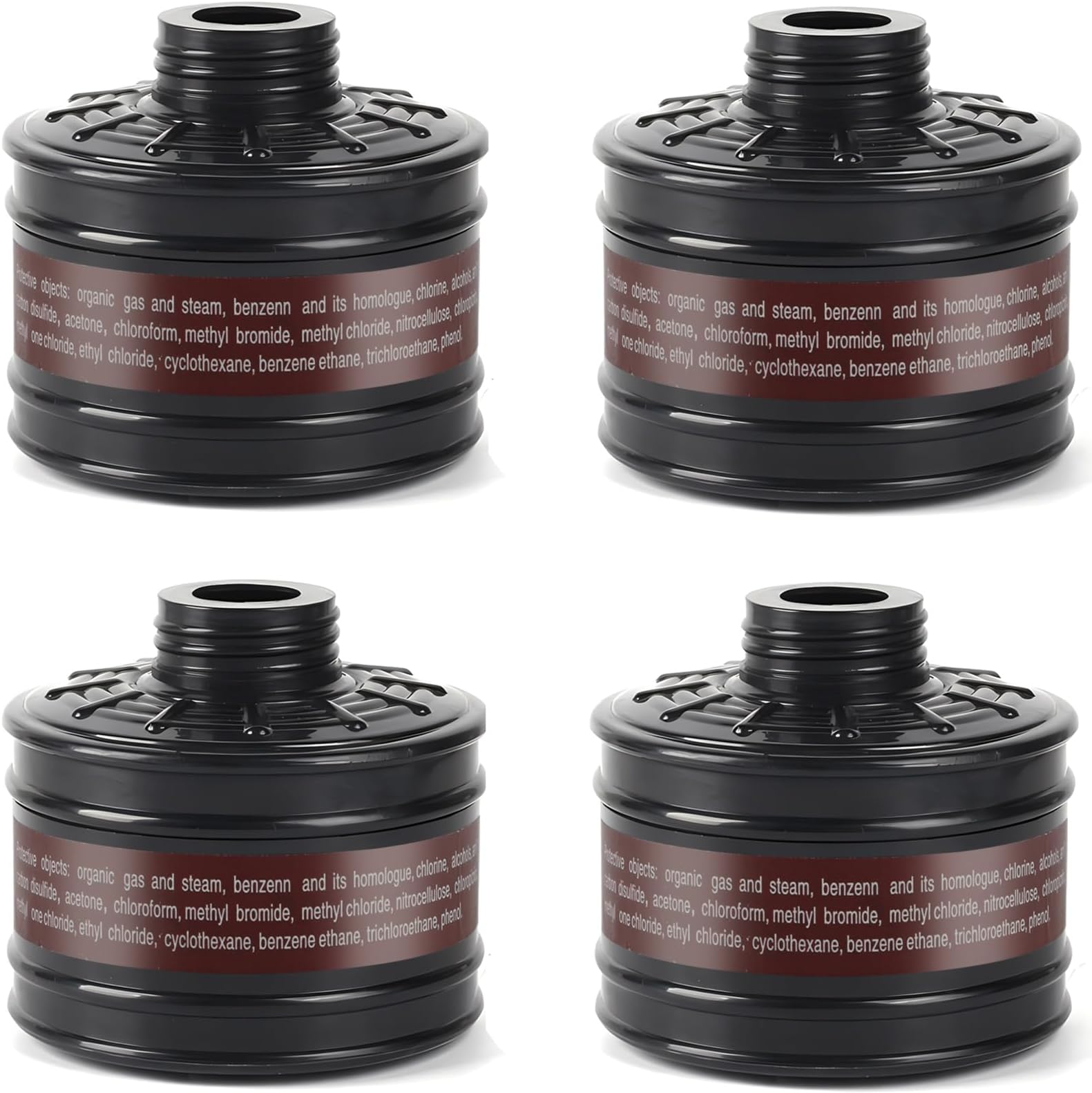 4Pack 40Mm Gas Mask Filters - Filter For Activated Carbon Against Vapors Dust Paint Spray Welding