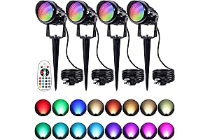SUNVIE RGB Outdoor LED Spotlight: Illuminate Your Landscape with Vibrant Colors