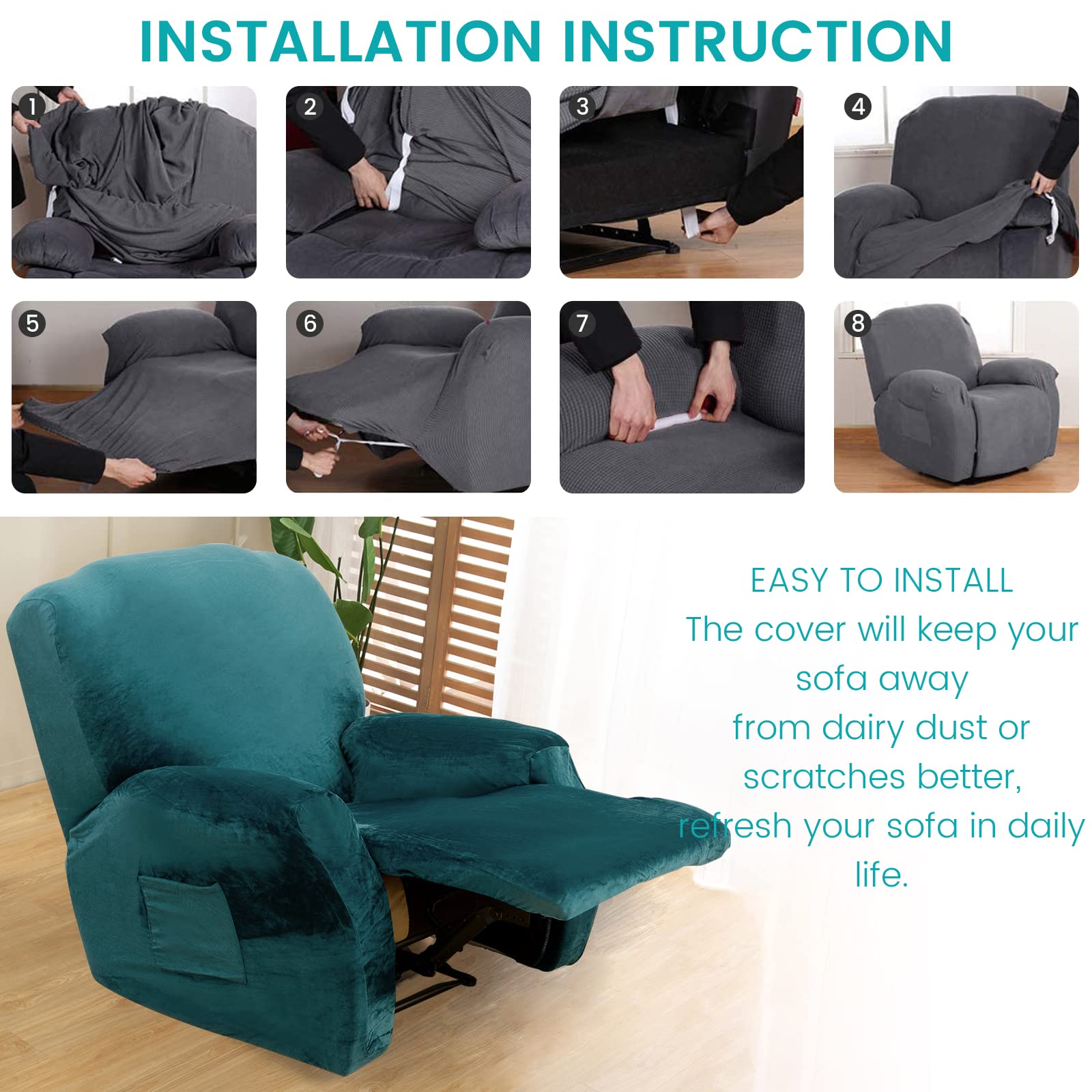 Recliner Slipcover Large MAXIJIN Recliner Chair Cover For Living