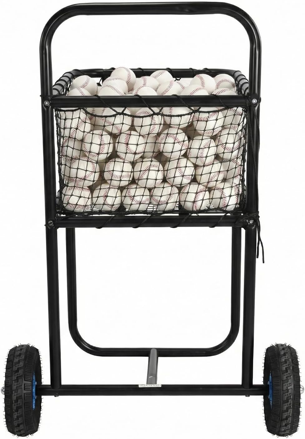 Portable Tennis Ball Hopper with Wheels Tennis Ball Basket Holds Hundreds of Balls Suitable for Softball & Baseball