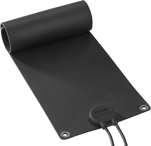 Miniatura 10 de VEVOR Alfombrilla para derretir nieve de 10 x 30 pulgadas, antideslizante, almohadilla de hielo de goma eléctrica con cable de alimentación y