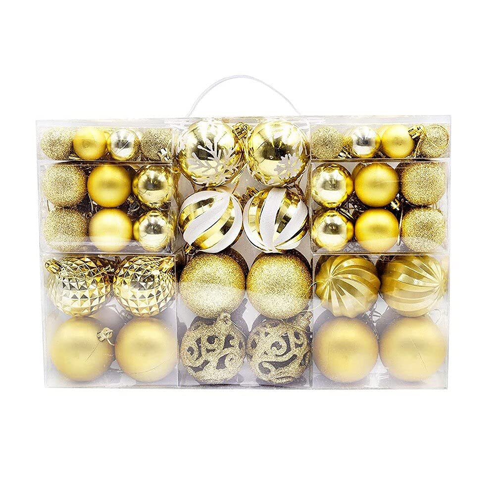 Palline di Natale, Palle di Natale, Palle di Natale Confezione da 100 Palline di Natale Ornamenti Infrangibili Decorazioni for l'albero di Natale Set di Palline da Appendere for la Decorazione della F