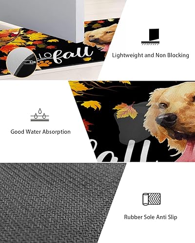 Miniatura 2 de Tapete de baño de otoño de Acción de Gracias para bañera, antideslizante, de secado rápido y absorbente, tierra de diatomeas, ducha, fregadero,