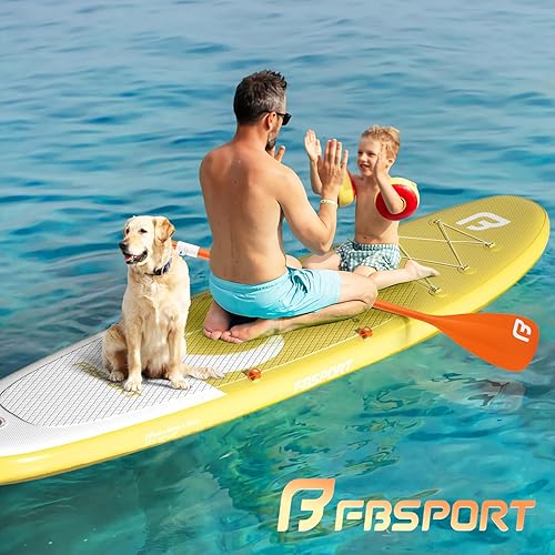 Vista 65 de FBSPORT Tabla de remo de pie prémium de 11 pies, tabla de yoga con accesorios duraderos de SUP y bolsa de transporte, amplia posición, control