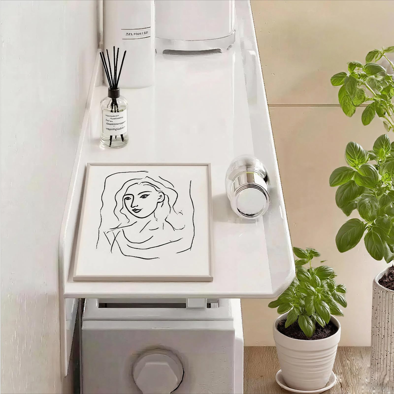 Mensola per Termosifone Rimovibile, Mensole sopra Radiatore, Mensola sopra Termosifone Senza Foratura, Prevenzione del Fumo E della Polvere, Ripiano per Piccole Decorazioni,40 cm/15.75in