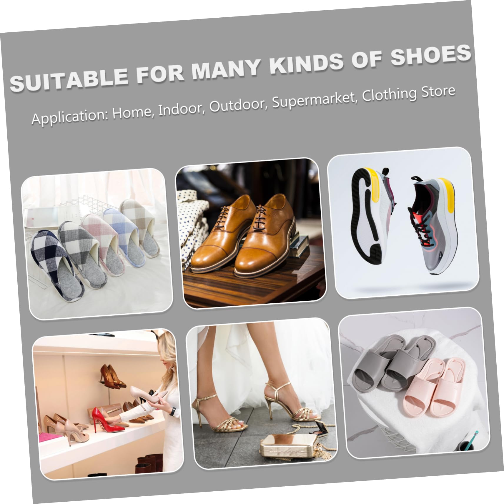 PRETYZOOM 15PCS Plastic Shoe Drying Rack Hooks Lengthened Design for Quick Drying Space Saving for Home Supermarket Mall and Shop Use Black