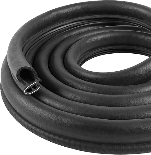 Burlete para puerta automotriz de 25 pies para puerta de automóvil, borde de goma, junta de sellado con bombilla lateral para automóvil, autobús,