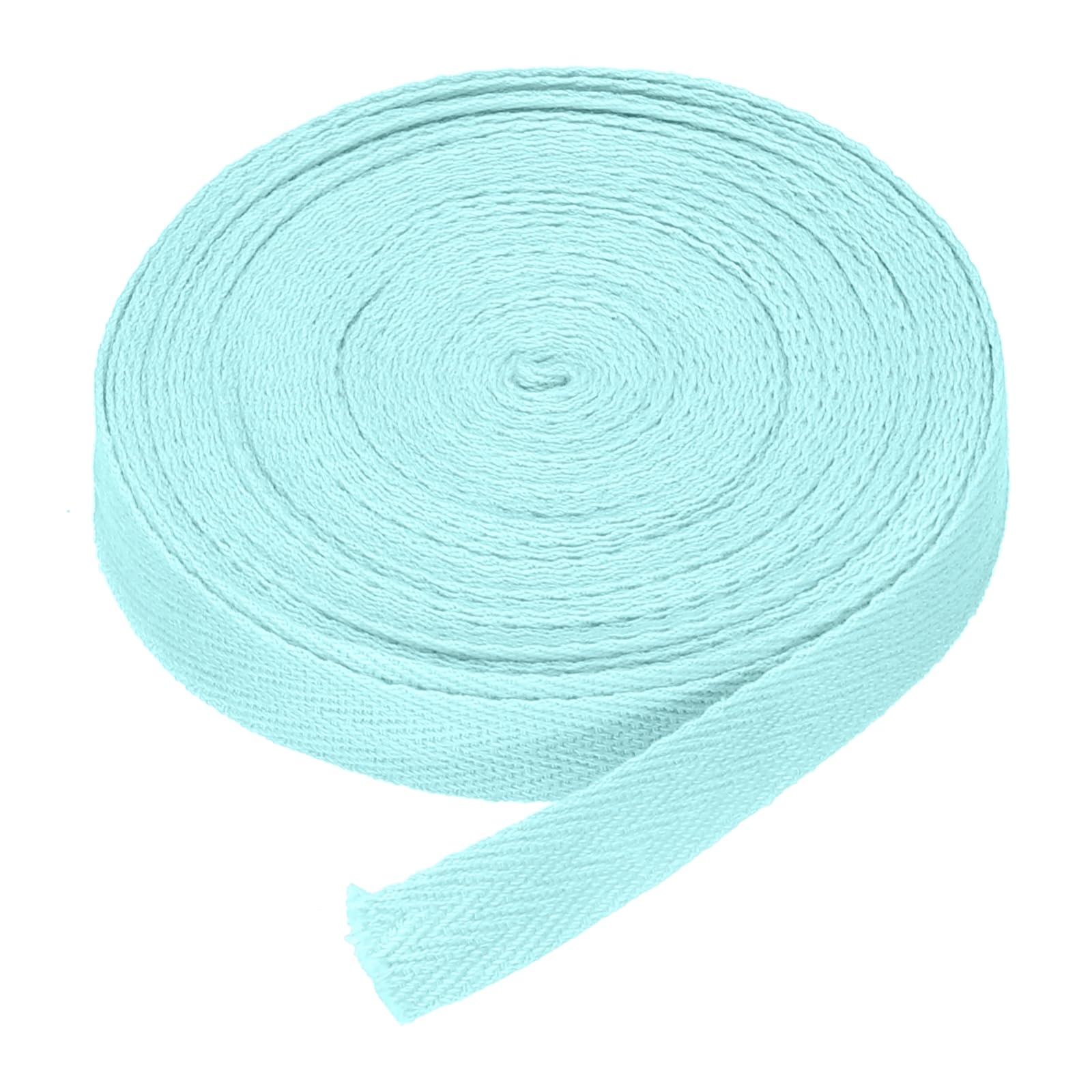 DMiotech 5/8"(1.5cm) 10 Yards Cotton Twill Tape Cotton Ribbons Bias Binding Tape Herringbone Tape Ribbons Light Blue for DIY Crafts Clothes