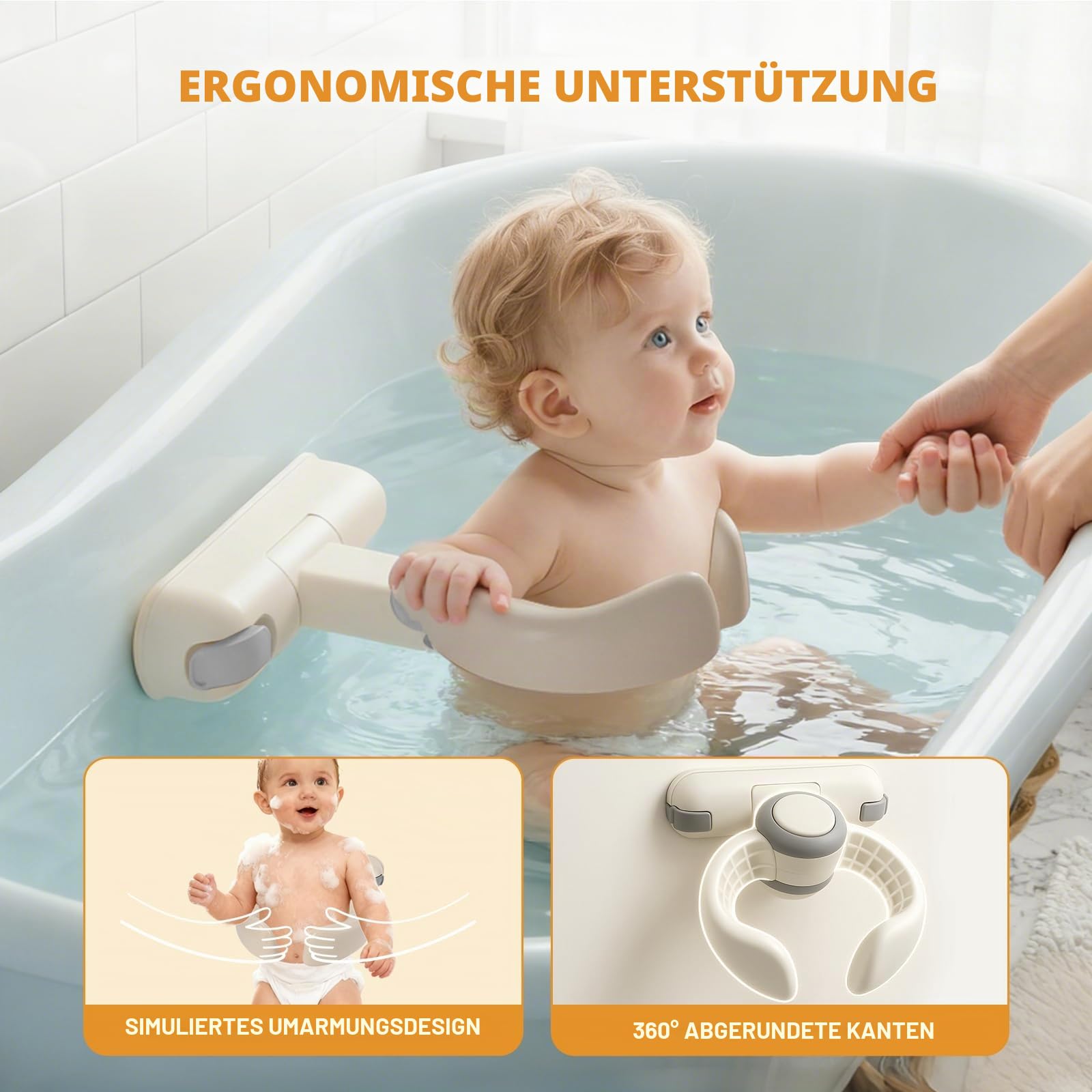 Baby Dusche Ständer,Höhenverstellung,Faltbar Baby Shower Stand Support,Stehender DuschstäNder, Shower Support für Kinder Im Alter 6-36 Monaten,zum Baden, Windelwechseln