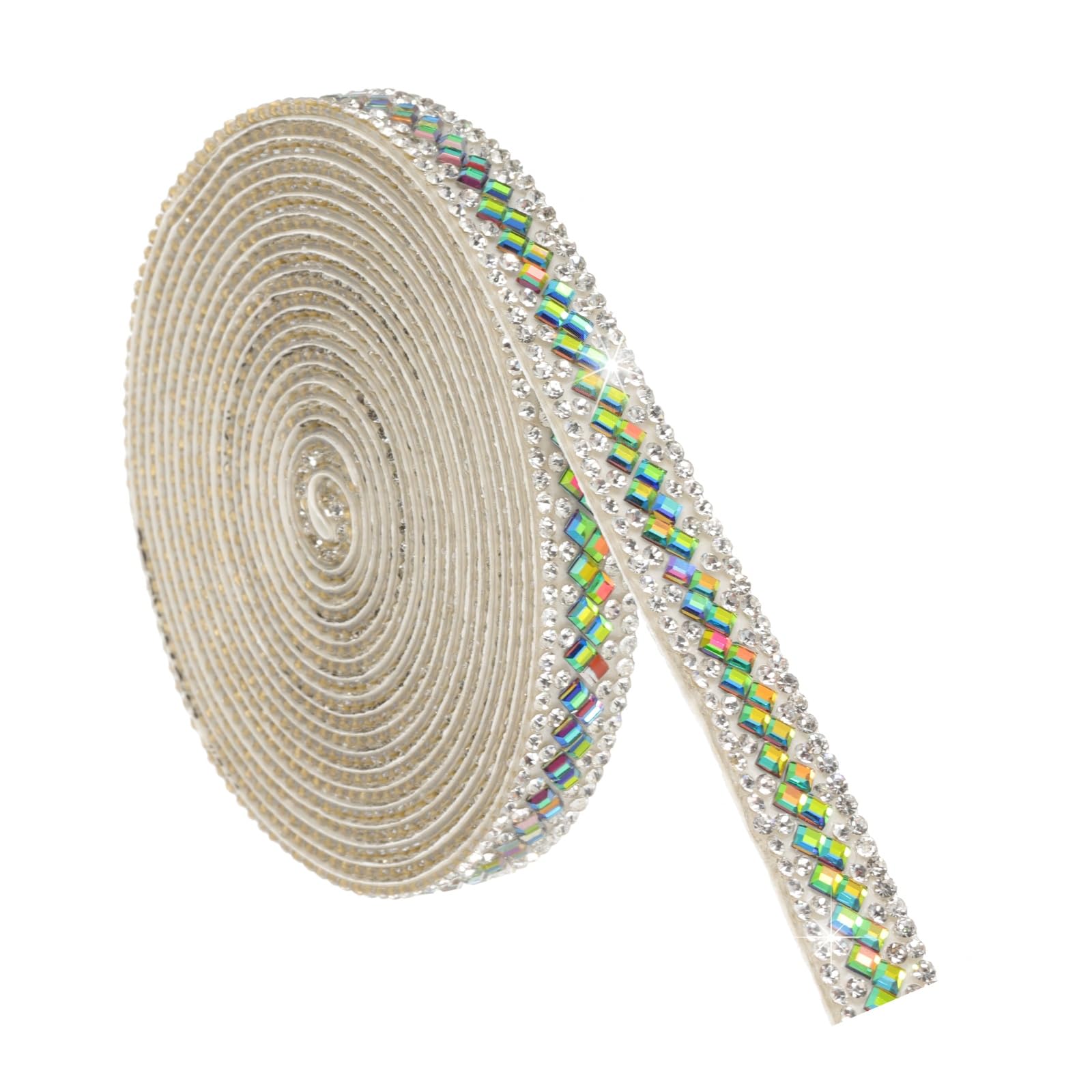 Ruban de strass autocollant 3mm pour customiser vêtement et décoration mariage de 2,7m