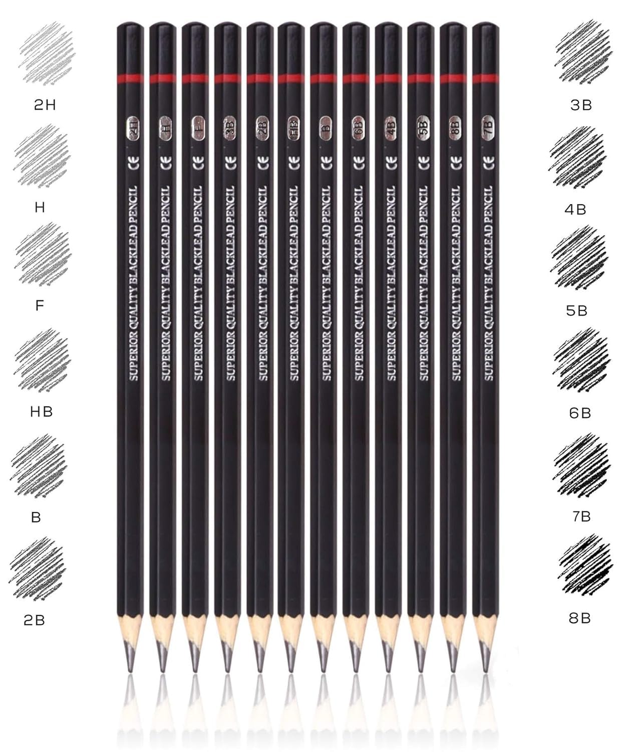 Corslet 135-teiliges Kunstbedarf: 120-teiliges Farbstifte-Set mit Skizzenbuch, Radiergummi, Spitzer und 12-teiliges Zeichenstift-Set, Schattierung, Graphit-Skizzierstifte, Ölbasis, Farbe zum Zeichnen