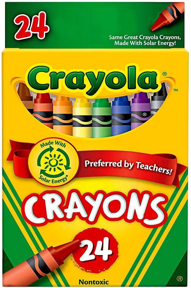 Crayola Classic Bundle: 3 Items - Crayons (24 Count), Broad Line Markers (10 Count), Colored Pencils (12 Count)