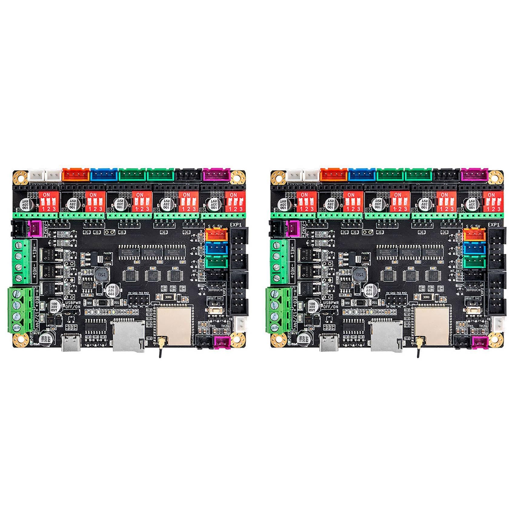 2X Karta Kontrolera Tinybee Płyta Główna 32-Bitowa Drukarka 3D Obsługa Płyty Sterującej 12864Lcd V3 Wyświetlacz 12864 Panel Lcd