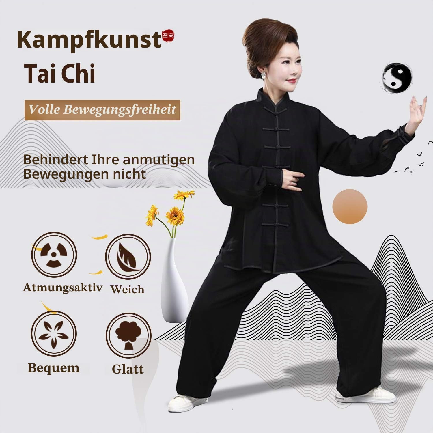 BBLAC 2KEY Traditionelle chinesische Uniformen für Tai Chi und Wing Chun aus Milchseide