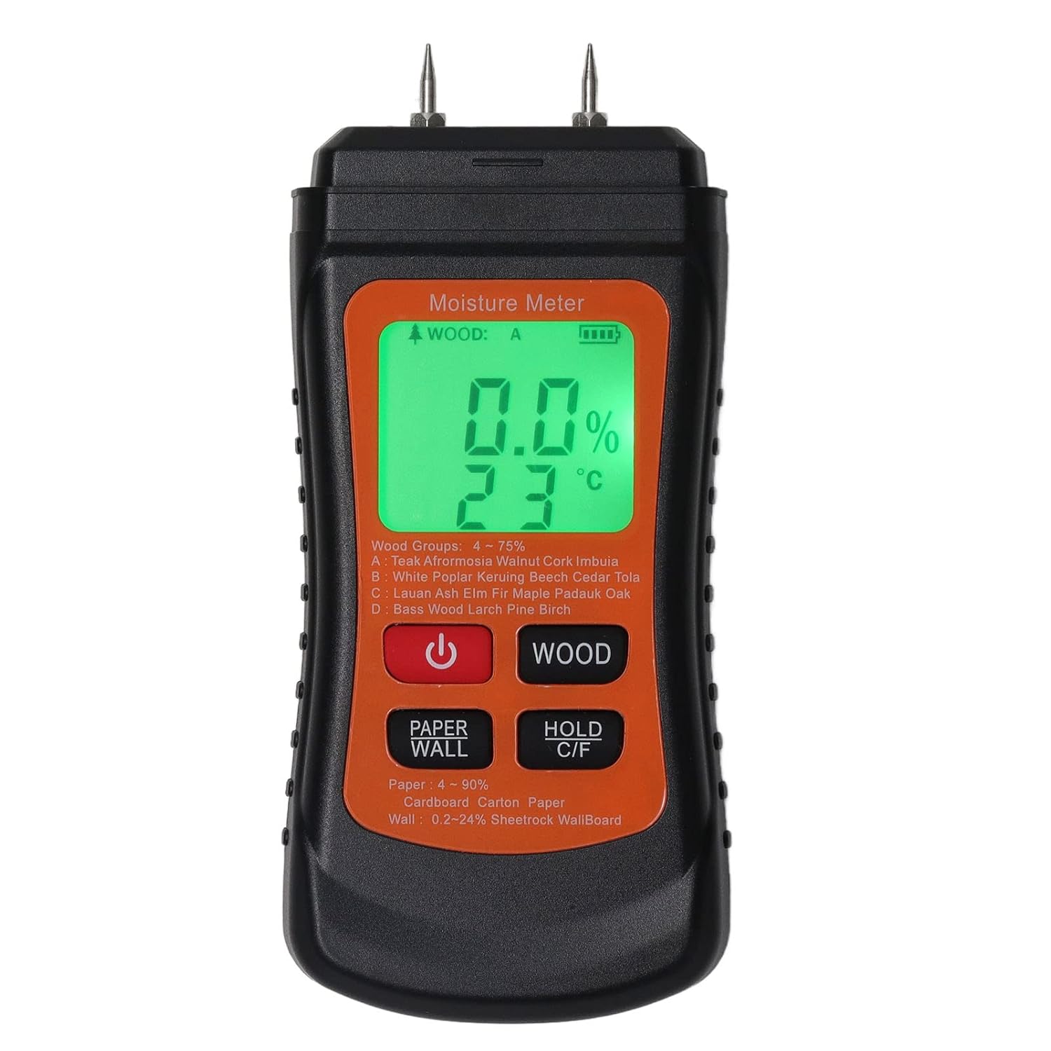 Handheld Moisture Tester, Multifunctional High Accuracy Backlight