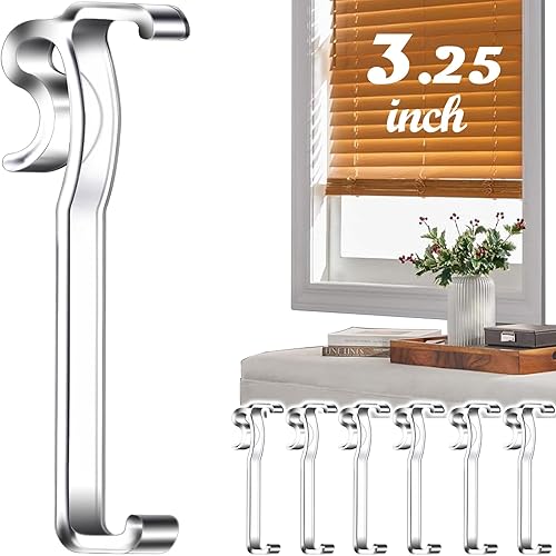 Vista 12 de Clips de cenefa de 3 pulgadas, clips de cenefa transparentes de plástico para horizontal (6 piezas)