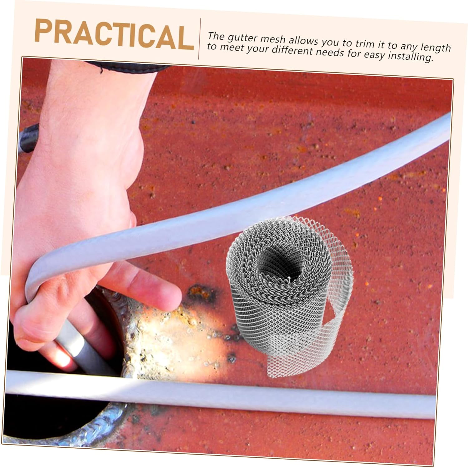 Gutter Filter Tool Rain Gutter Guard Mesh Cover Prevent Clogs Easy to Use Garden Screen Leaf Guard