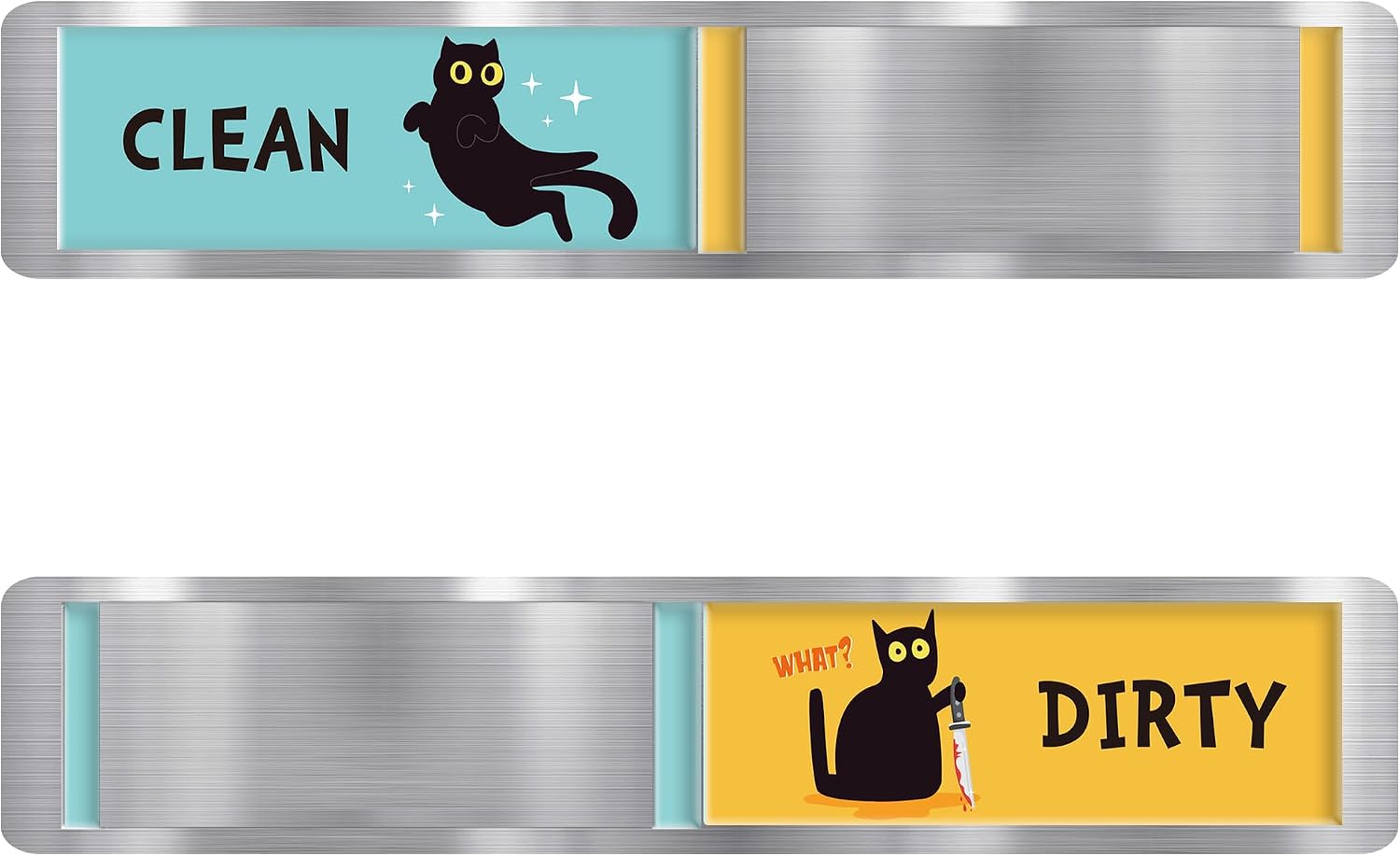 Stainless Steel Dishwasher Magnet Clean Dirty Sign