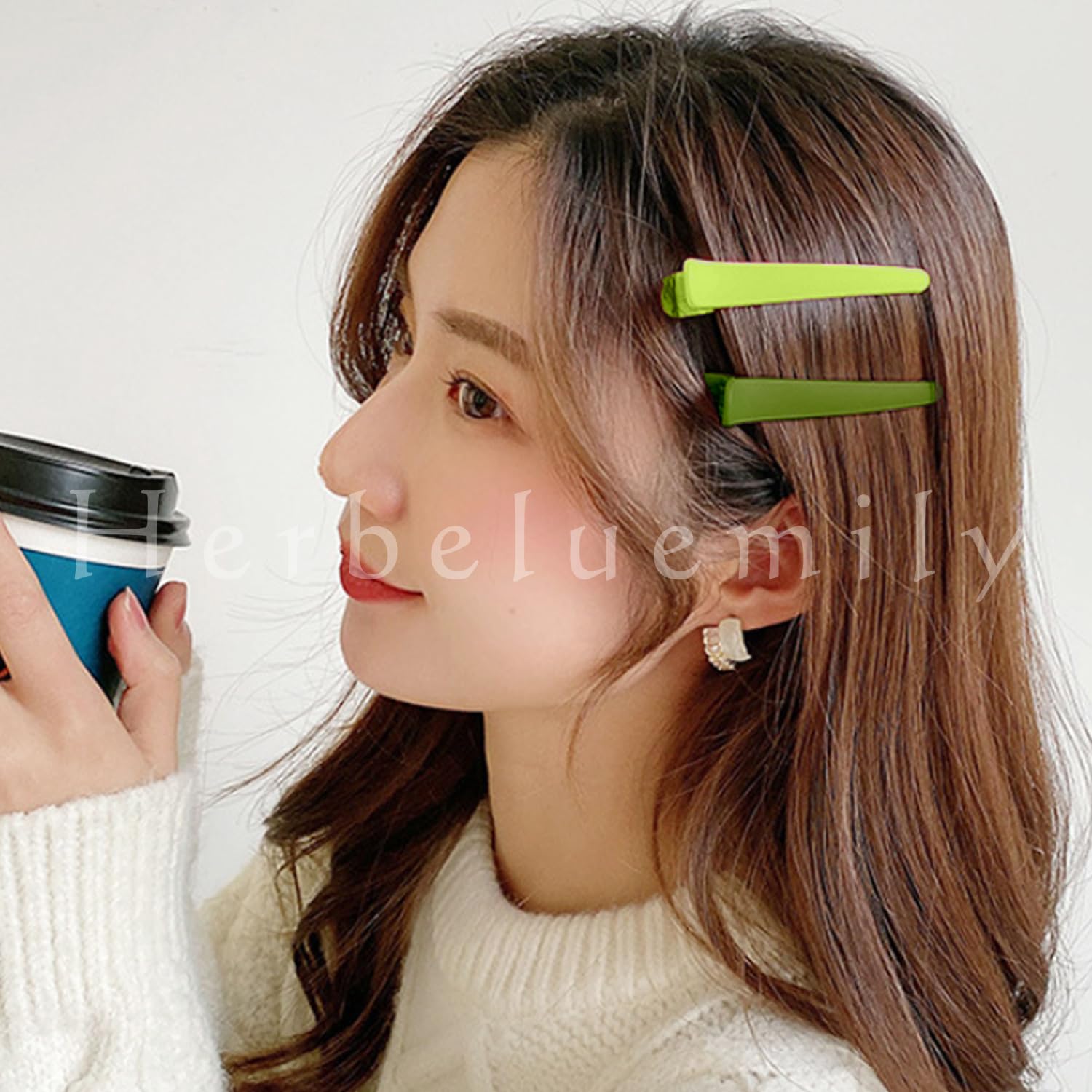 Amazon | [Herbeluemily] ヘアクリップ 前髪クリップ くちばしクリップ