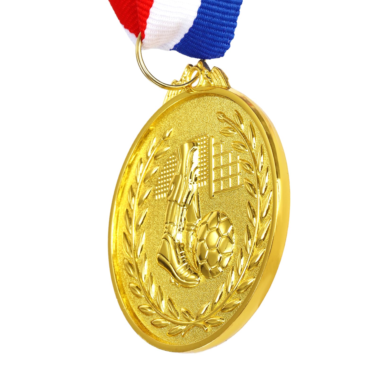 20 Pcs Paw Print Medals With Neck Ribbons 2'' Gold Medal For Awards