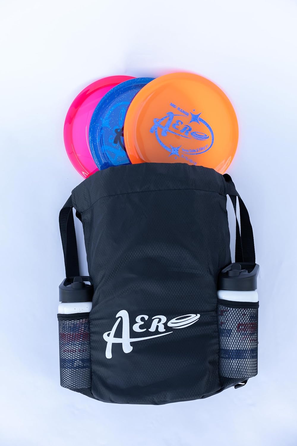 Disc Golf Starter Set, 3 Discs with Drawstring Bag, Driver Mid Range Putter, Premium Plastic
