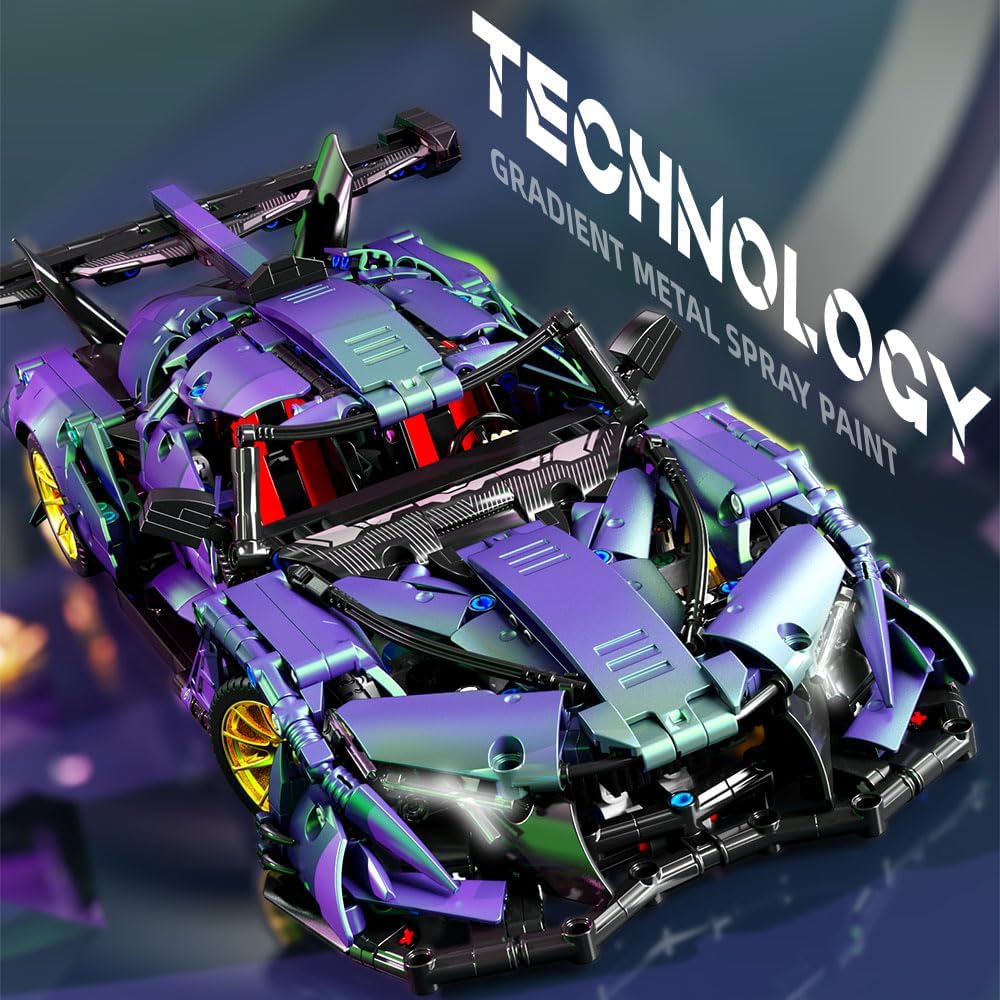 Close-up of the RiceBlock Champion Racing Car showing gradient paint technology